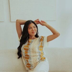 Sseko Designs Convertible Blouse in Solstice, size 1